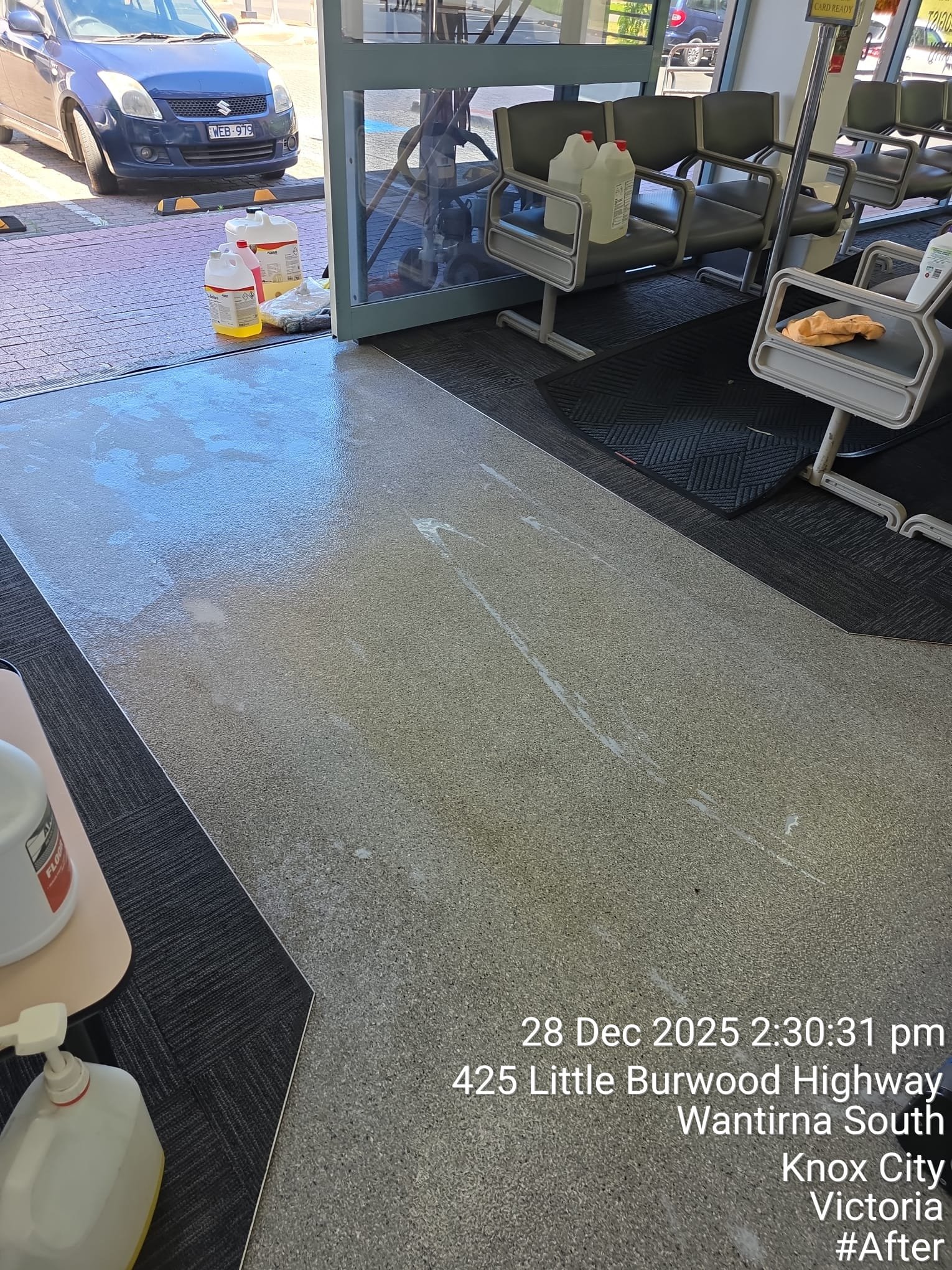 Commercial floor restoration project Melbourne